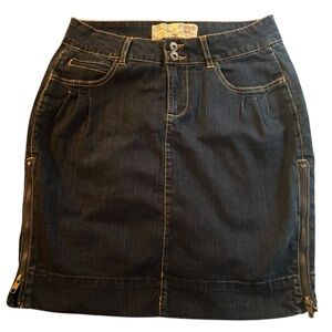 Celebrity Pink Dark Denim Mini Skirt
